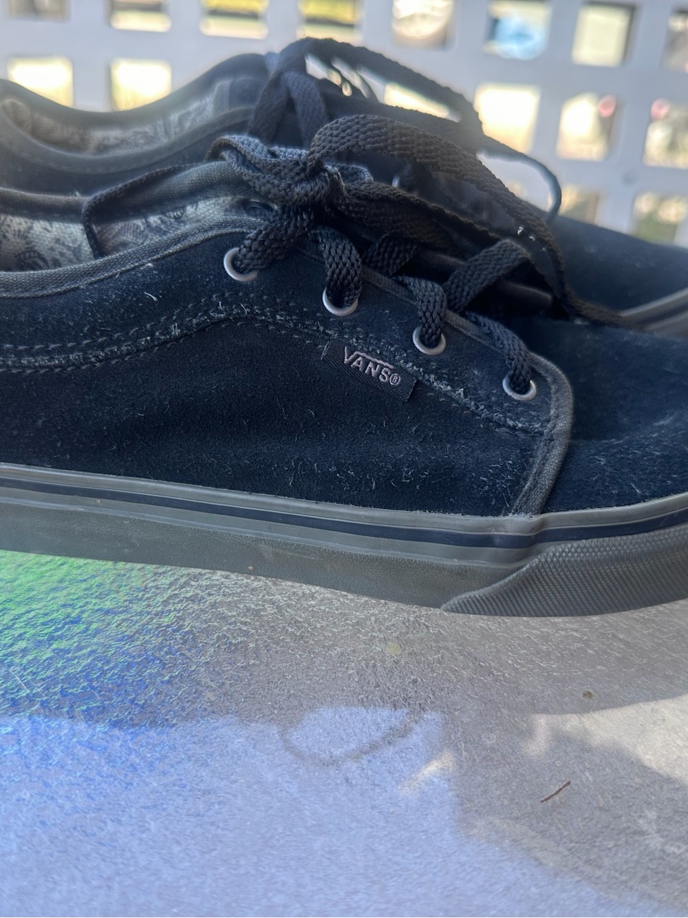 Vans Black Suede Low-Top Sneakers